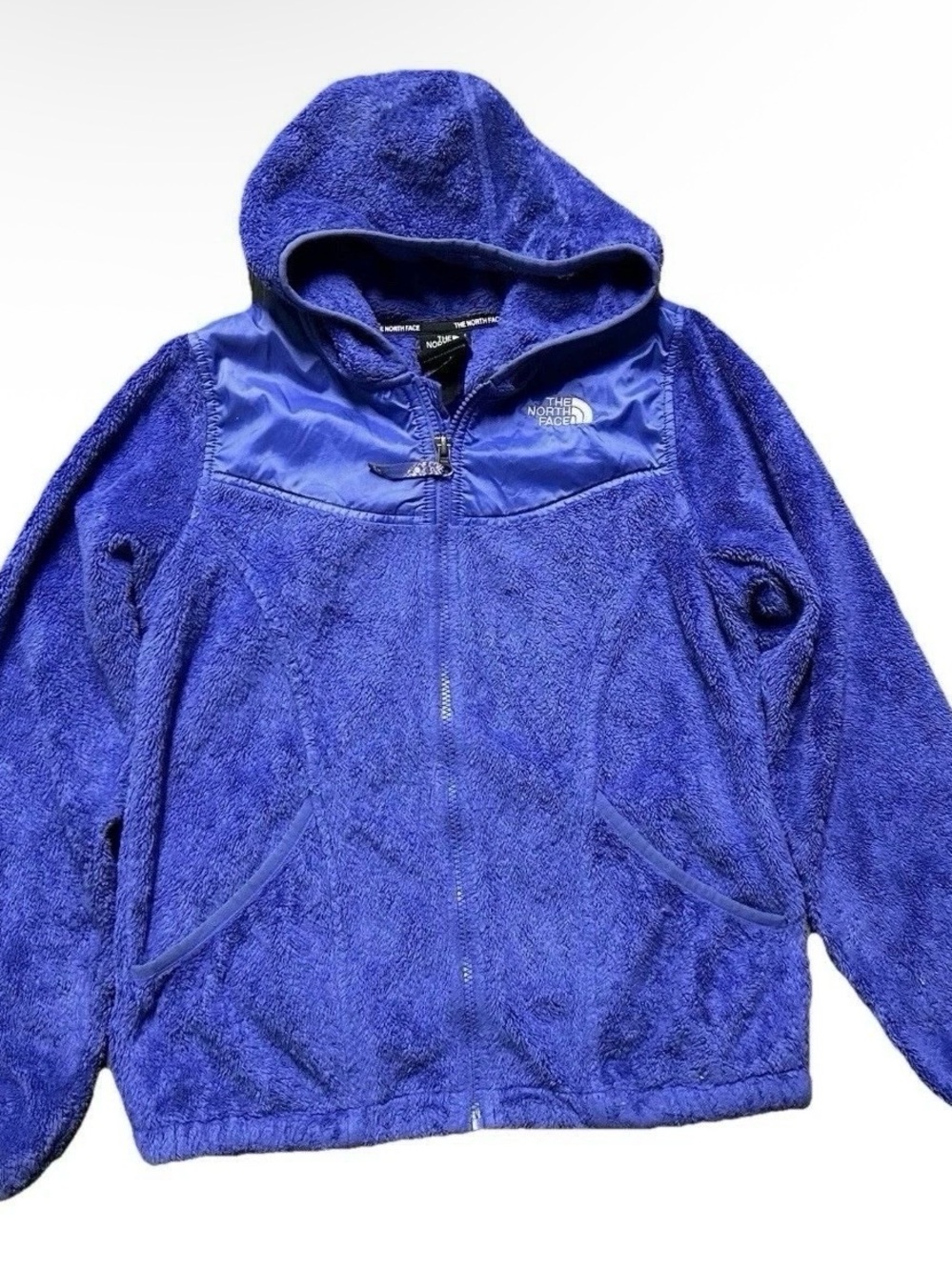 Girls The North Face Purple Faux Fur Full Zip Jacket Size XL (14/16)